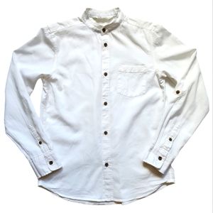 H&M Girls White Button Up Shirt